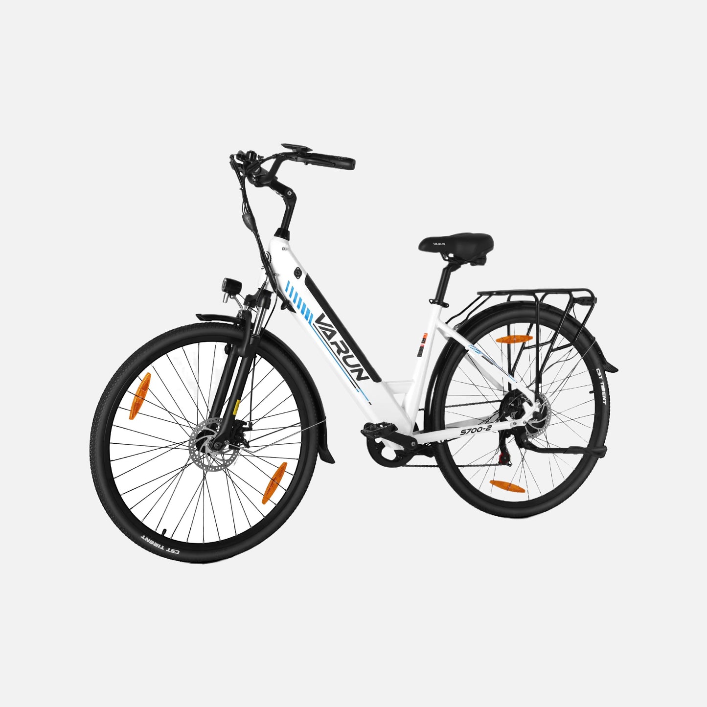 Varun s700-2 28" e-bike, top speed 24.9mph, 48v 500wh battery, 250w 55nm motor, 7-speed gearbox, lcd display