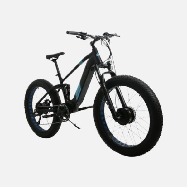 Eunorau Defender-S eBike, 48V 15Ah Battery, 750W+750W Dual Hub Motors, Top Speed 15.5 MPH