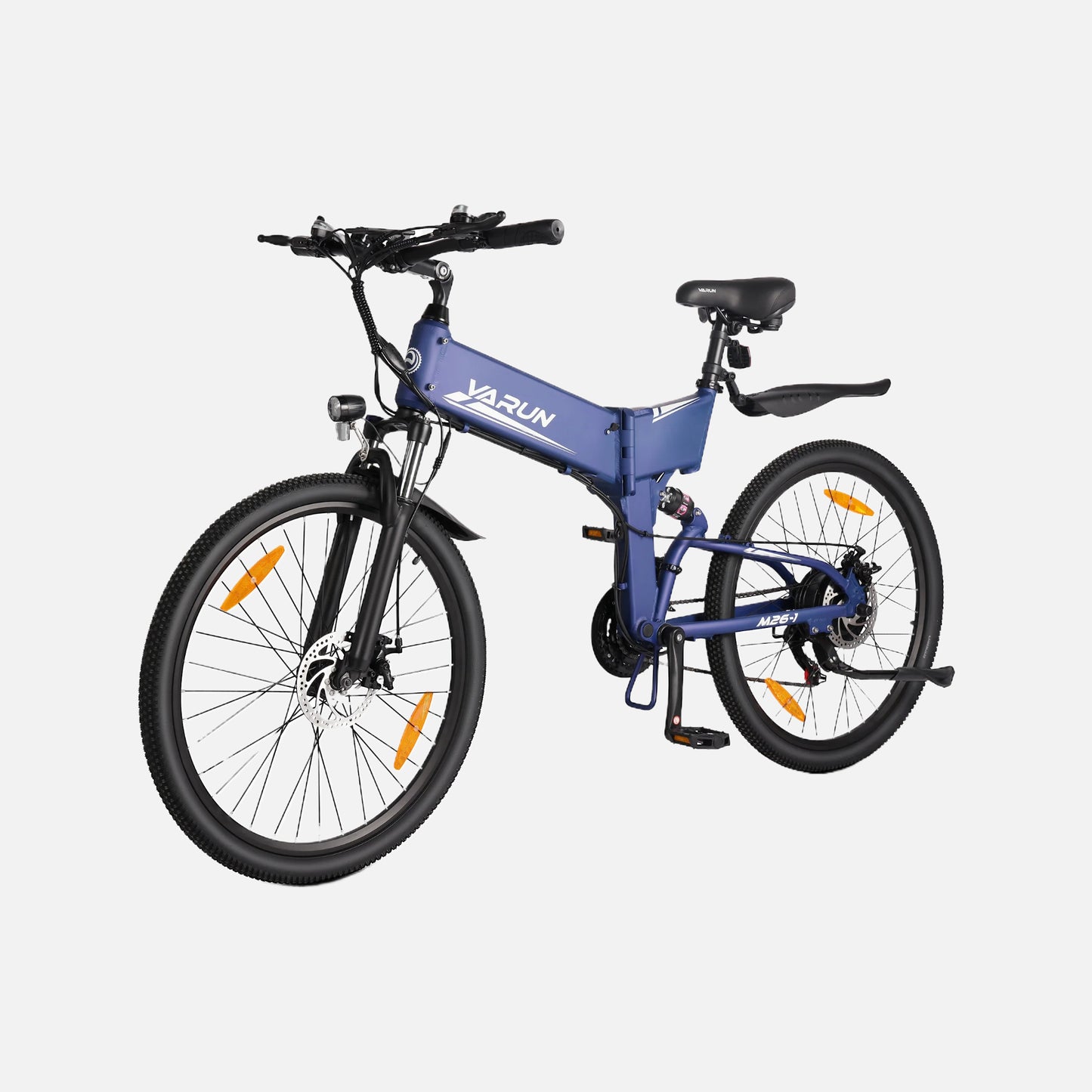 Varun m26-1 26" folding e-bike, top speed 19.9mph, peak 500w, 48v anti-theft battery, full suspension