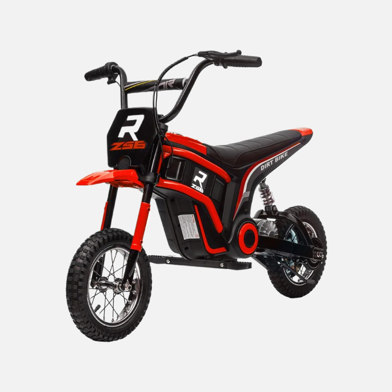 Aosom 24v 350w electric dirt bike up to 15mph Top Speed twist grip throttle-Polypropylene and Steel body-