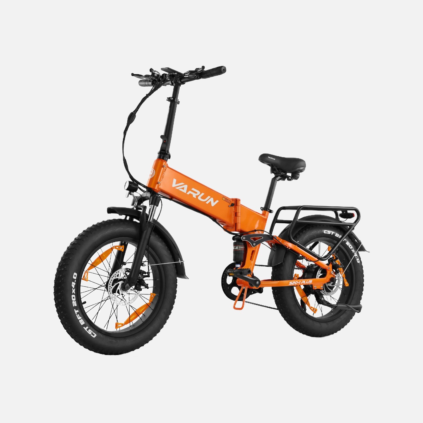 Varun s20-1 plus 20" folding e-bike, top speed 24.9mph, peak power 750w, 48v 13ah anti-theft battery, full suspension