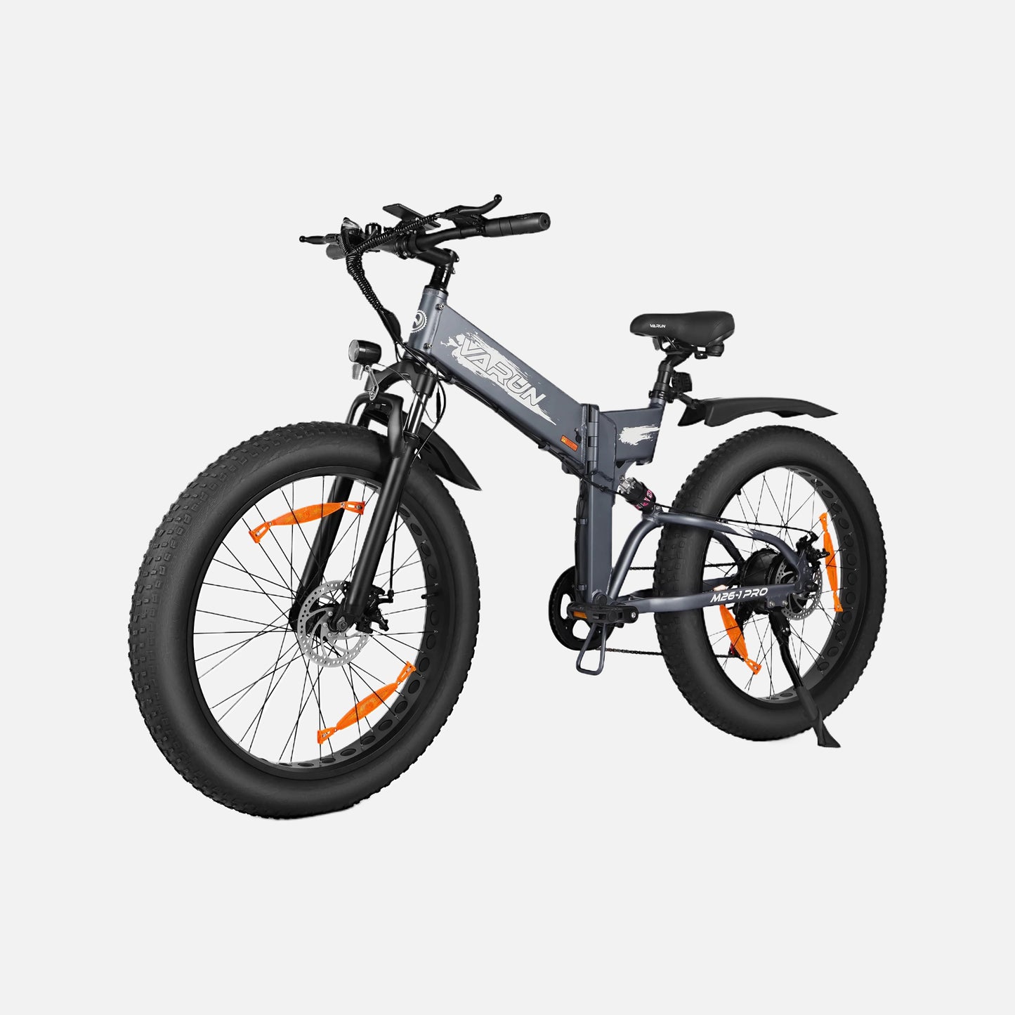 Varun m26-1 pro 26" folding e-bike, top speed 24.9mph, peak 500w, 48v anti-theft battery, full suspension