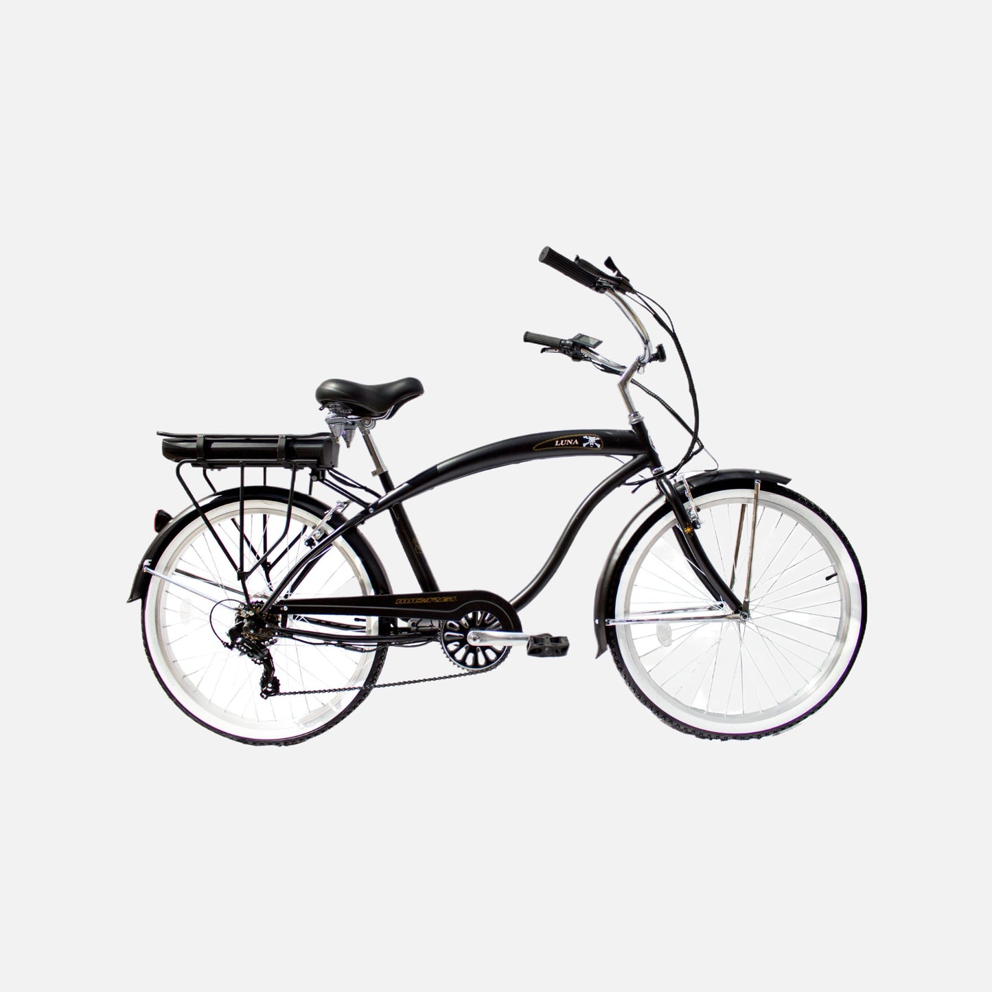 Micargi bicycles 26" luna ebike, top speed 23mph, motor 350w speed sensor, battery samsung 48v 10.4ah