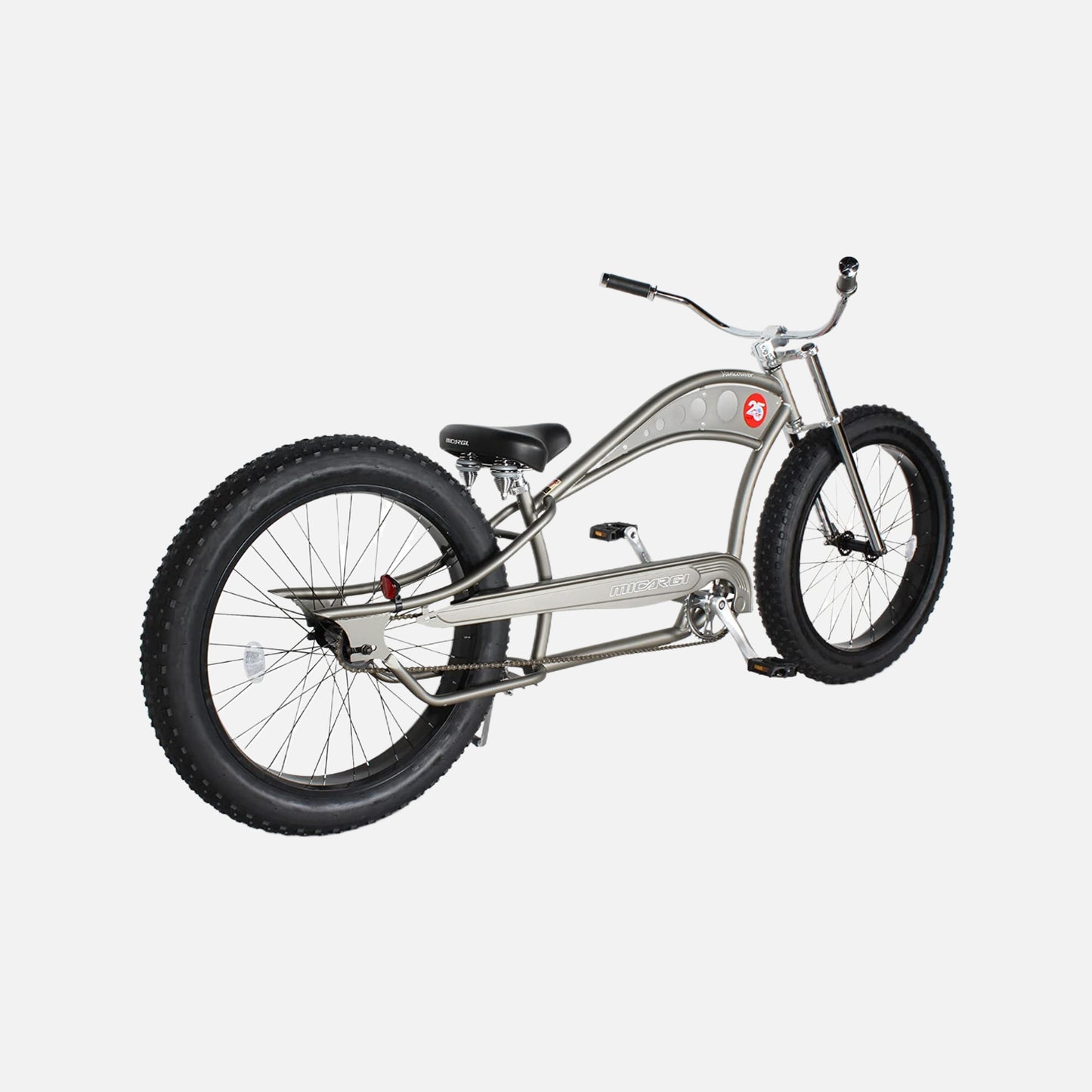 Micargi bicycles vancouver 26" chopper beach cruiser bike, tracer 26" chopper stretch hi-ten steel frame