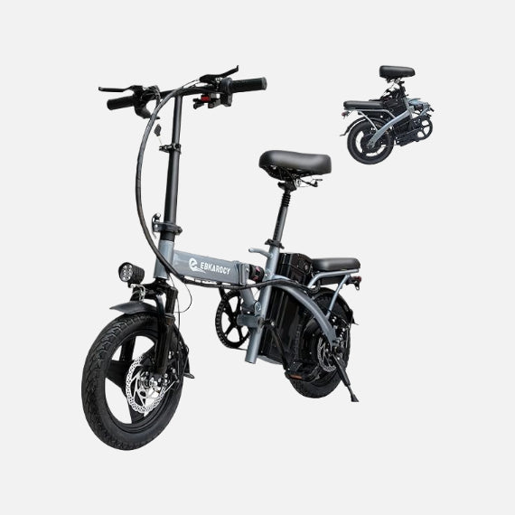 Ebkarocy 400W Foldable Electric Bike 14” Tires 48V 15Ah Battery 22MPH Top Speed