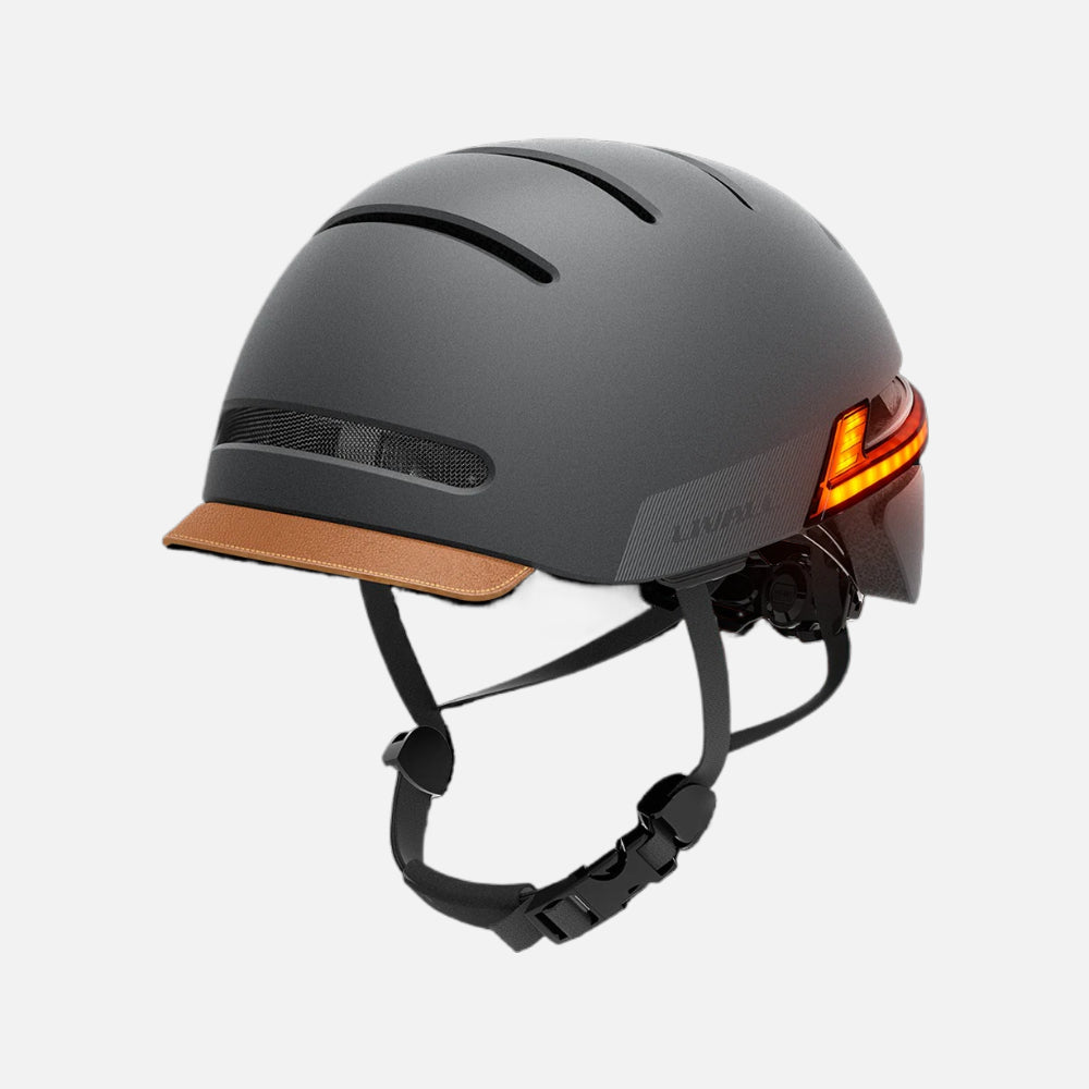Livall bh51t smart bike helmet with front and rear led lights, turn signal tail lights, brake warning lights, sos alert