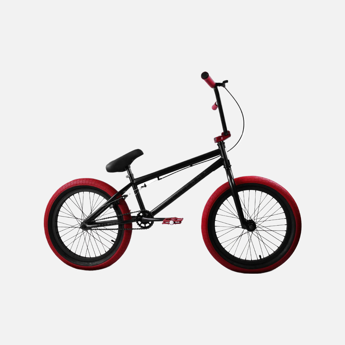 Elite BMX Stealth 20 Black Red Bike 2024 Model Hi Tensile Steel Fra EVfect