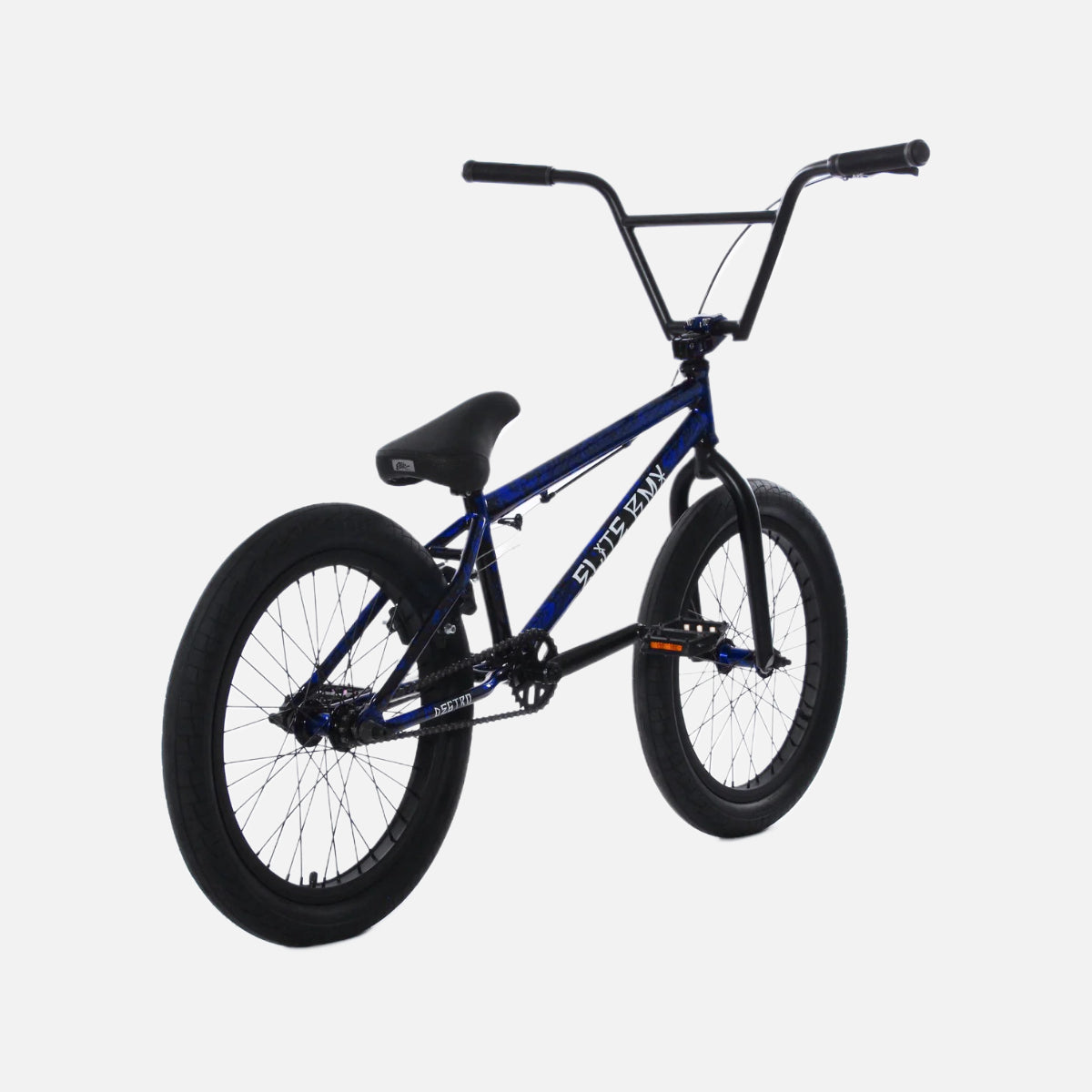 Elite BMX Destro Bike Blue Demon 20.5” Hi-Tensile Steel Cr-Mo Fork 3-Piece Cr-Mo Cranks Tektro Brakes 20 x 2.4” Tires