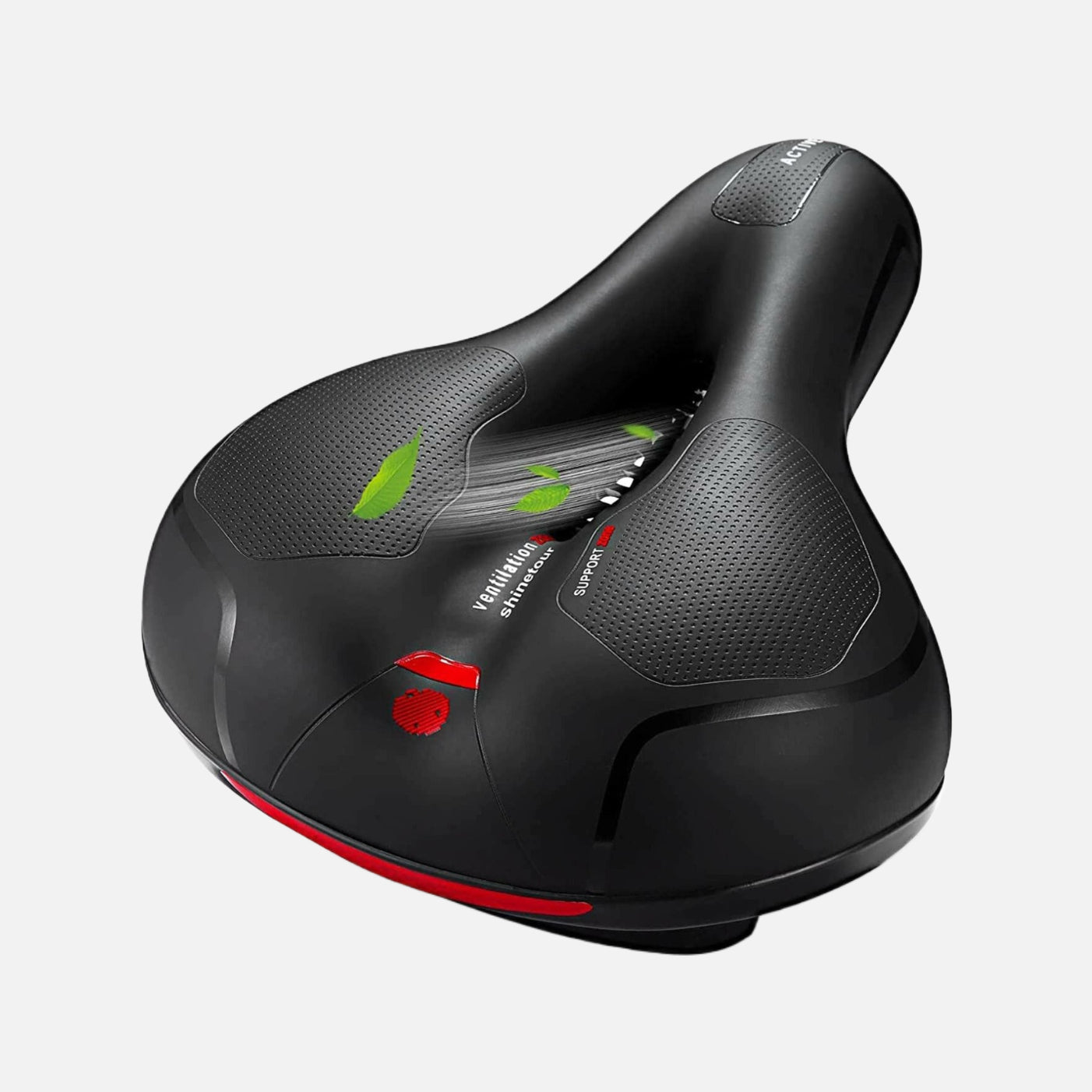 Vipdrive bike seat cushion 9.7x8x3.7 inches, saddle with dual shock absorbing ball, memory foam seats