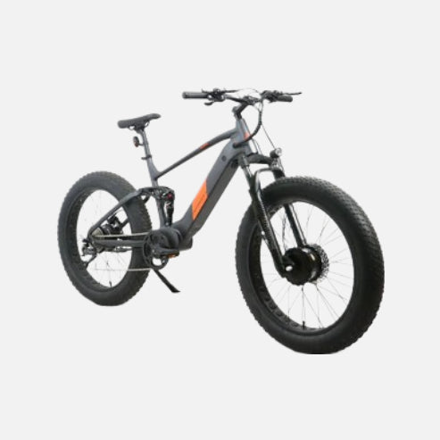 Eunorau Defender-S eBike, 48V 15Ah Battery, 750W+750W Dual Hub Motors, Top Speed 15.5 MPH