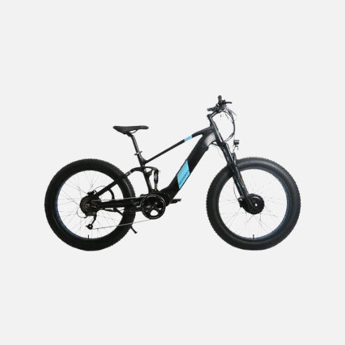 Eunorau Defender-S eBike, 48V 15Ah Battery, 750W+750W Dual Hub Motors, Top Speed 15.5 MPH