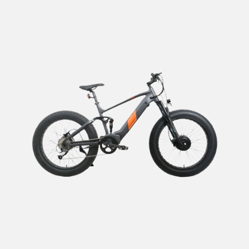 Eunorau Defender-S eBike, 48V 15Ah Battery, 750W+750W Dual Hub Motors, Top Speed 15.5 MPH