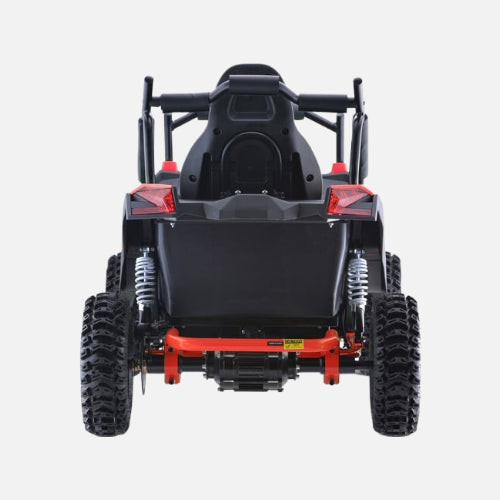 Mototec raider kids utv 48v 1200w full suspension, four 12v/12ah sealed lead acid batteries, 23mph