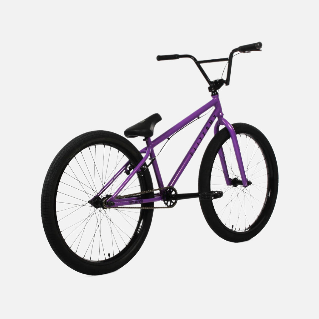 Elite BMX Outlaw 4130 Bike Cr-Mo Frame 26” x 2.4” Tires Cr-Mo Fork Tektro Brakes 3-Piece Cr-Mo Cranks Double Wall Wheels