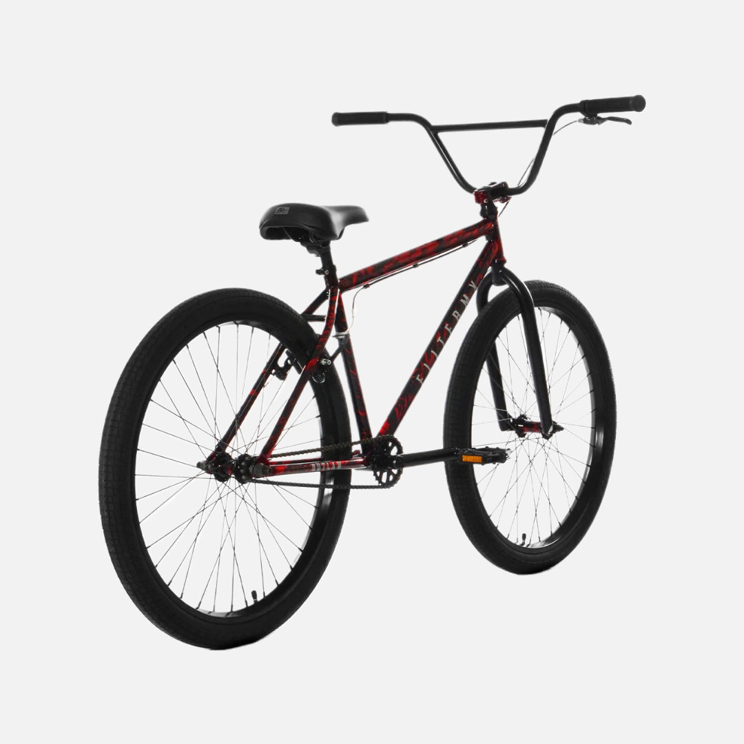 Elite BMX Outlaw Red Carnage 26” Tires Cr-Mo Frame & Fork Tektro U-Brakes 3-Piece Cranks Double Wall Wheels