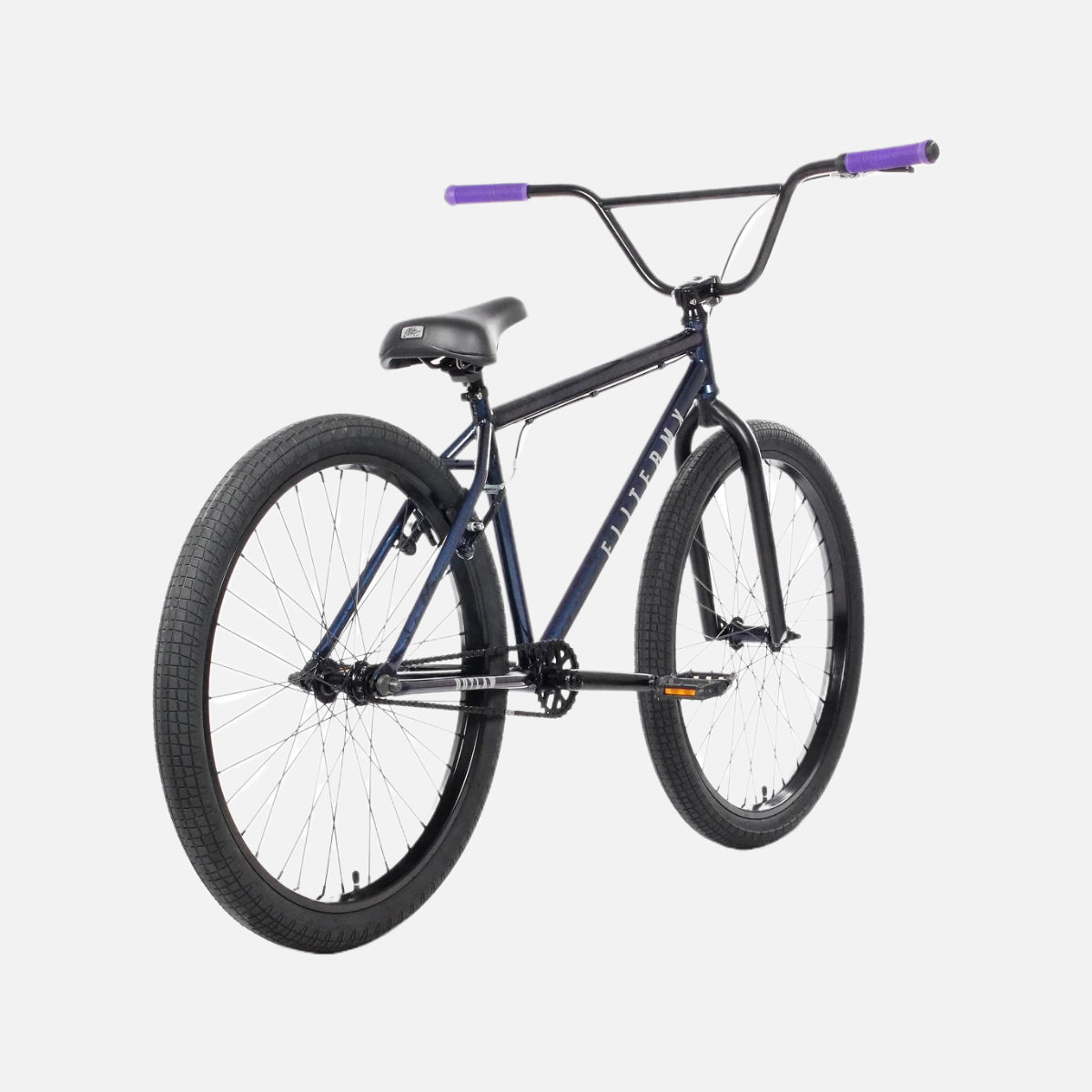 Elite BMX Outlaw Bike Purple Smash Cr-Mo Frame 26” x 2.4” Tires Cr-Mo Fork Tektro Brakes 3-Piece Cr-Mo Cranks Double Wall Wheels