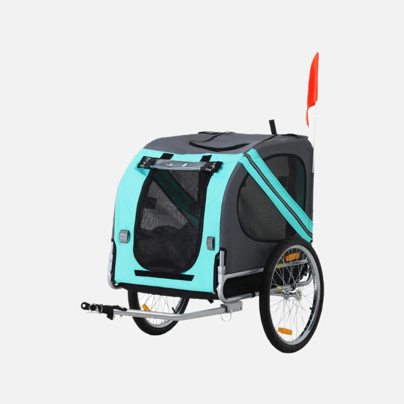 Aosom bike trailer cargo cart for dogs and pets-Smooth Rolling