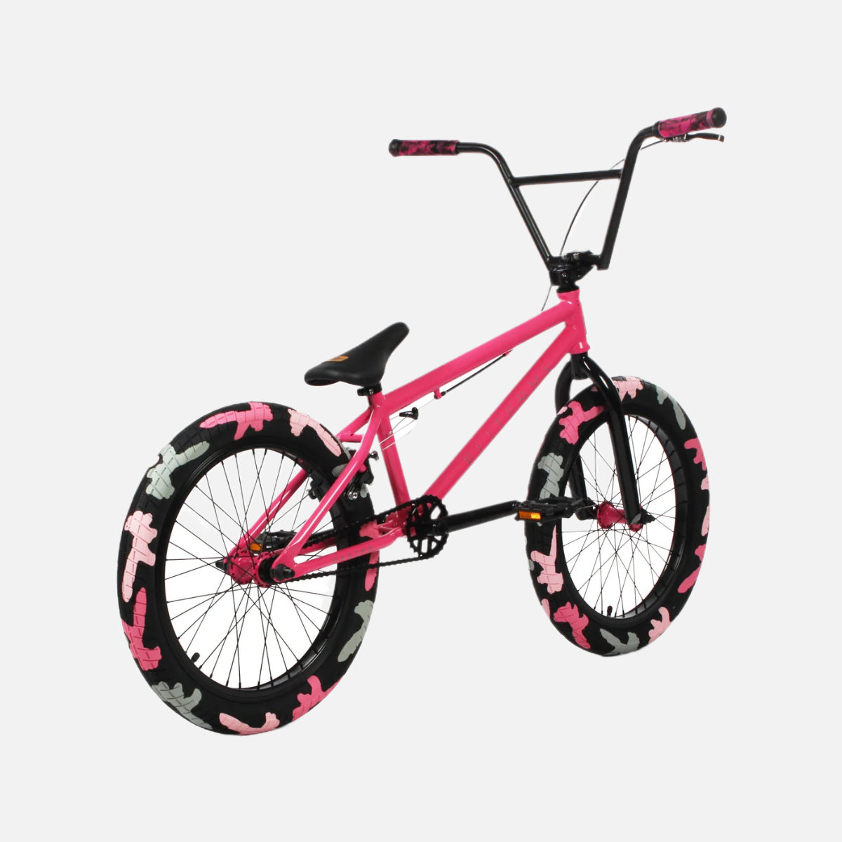 Elite BMX Destro Bike Pink Combat 20” Hi-Tensile Steel Cr-Mo Fork 3-Piece Cr-Mo Cranks Tektro Brakes 20 x 2.4” Tires