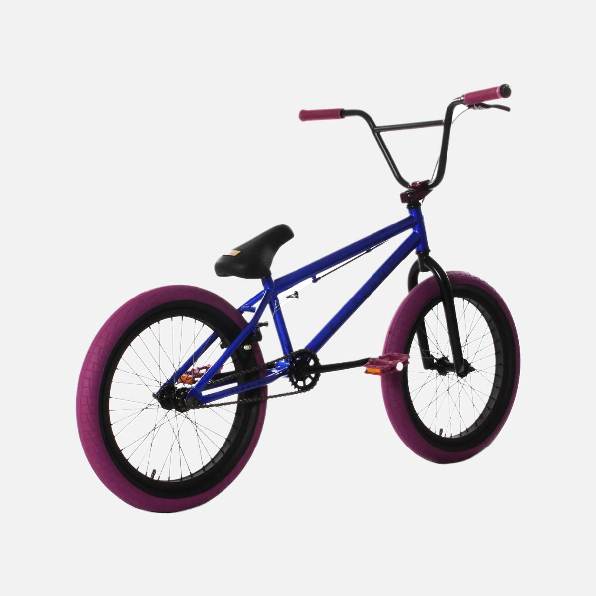 Elite BMX Stealth 20" Blue Purple 2024 Bike, Hi-Tensile Steel Frame, Chromoly Cranks, 25T Sprocket