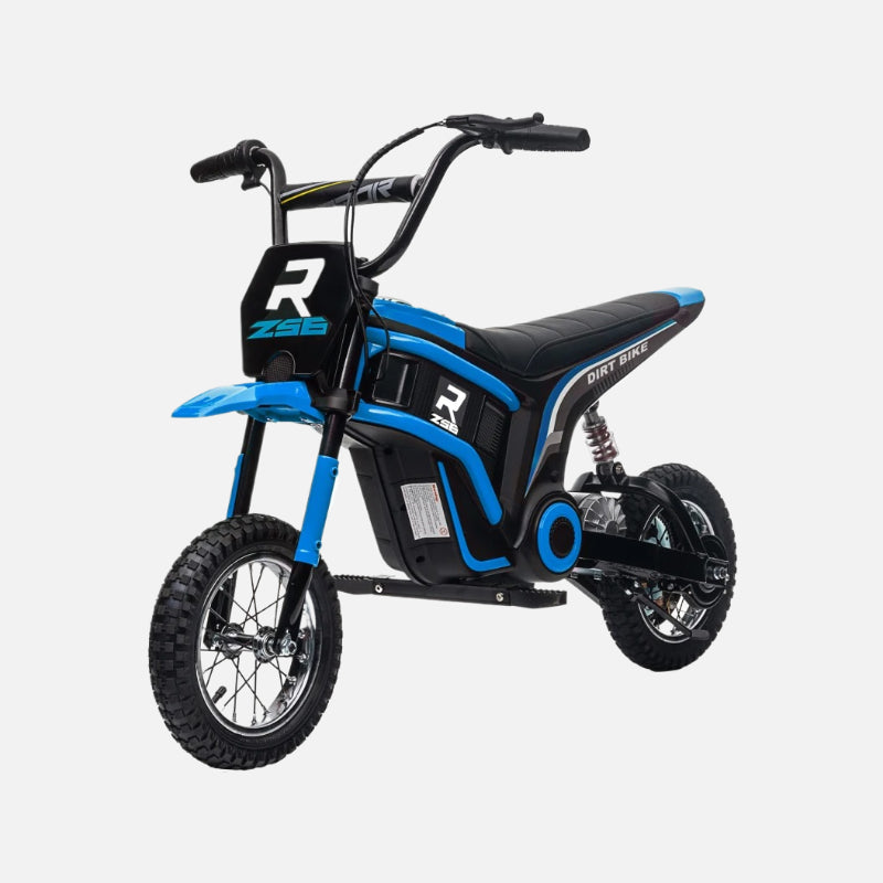 Aosom 24v 350w electric dirt bike up to 15mph Top Speed twist grip throttle-Polypropylene and Steel body-