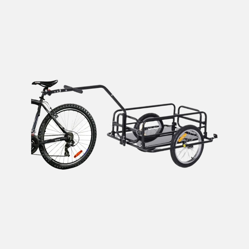 Aosom bike cargo trailer 16" wheels, Heavy Duty Hauling-Smooth and Secure Ride
