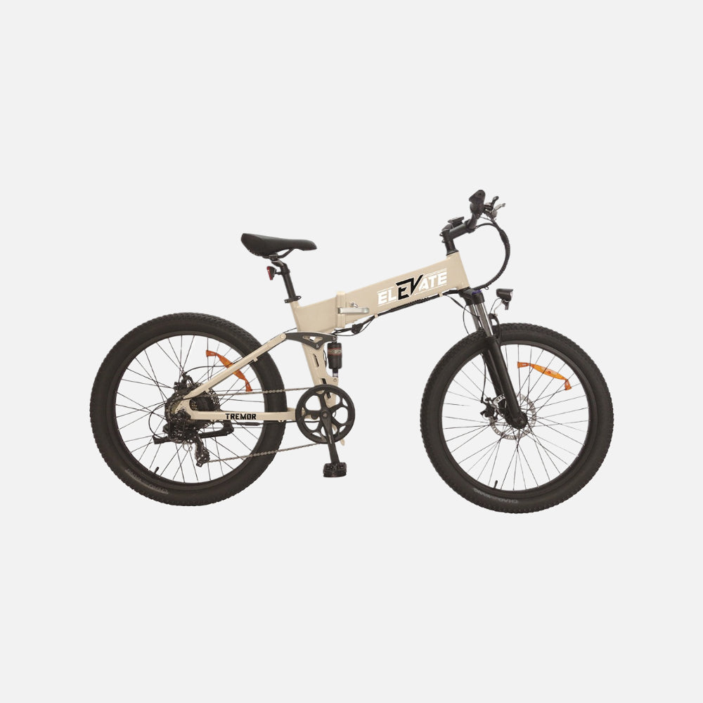 Elevate Tremor Off-Road Folding E-Bike 750W Motor 28MPH Top Speed 26” x 3” Tires 13Ah Battery