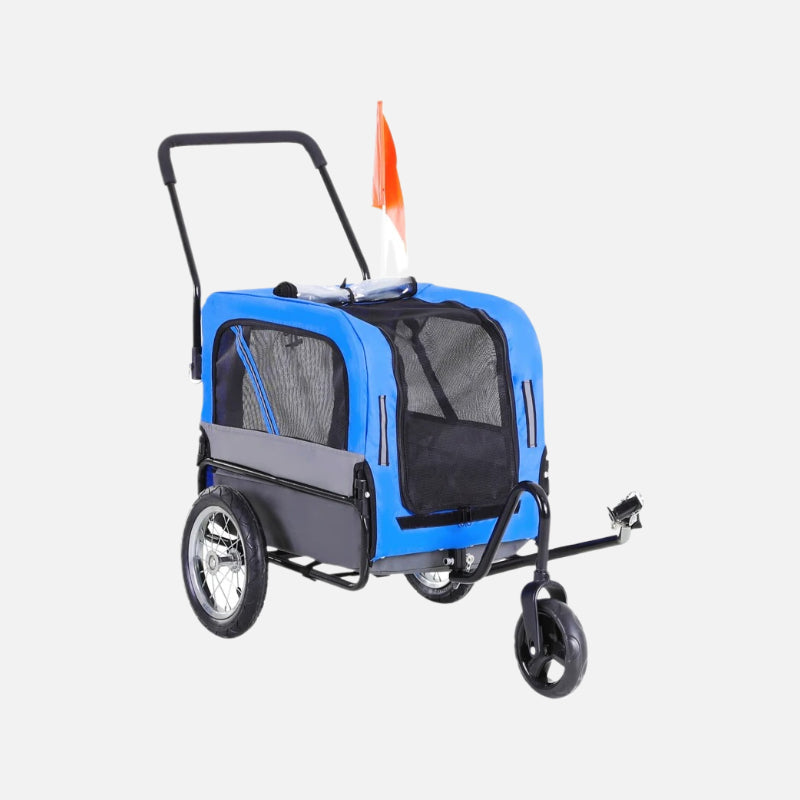 Aosom 2 in 1 small dog bike trailer and bike stroller-2-in-1 Stroller & Trailer, 22 lbs max weight-