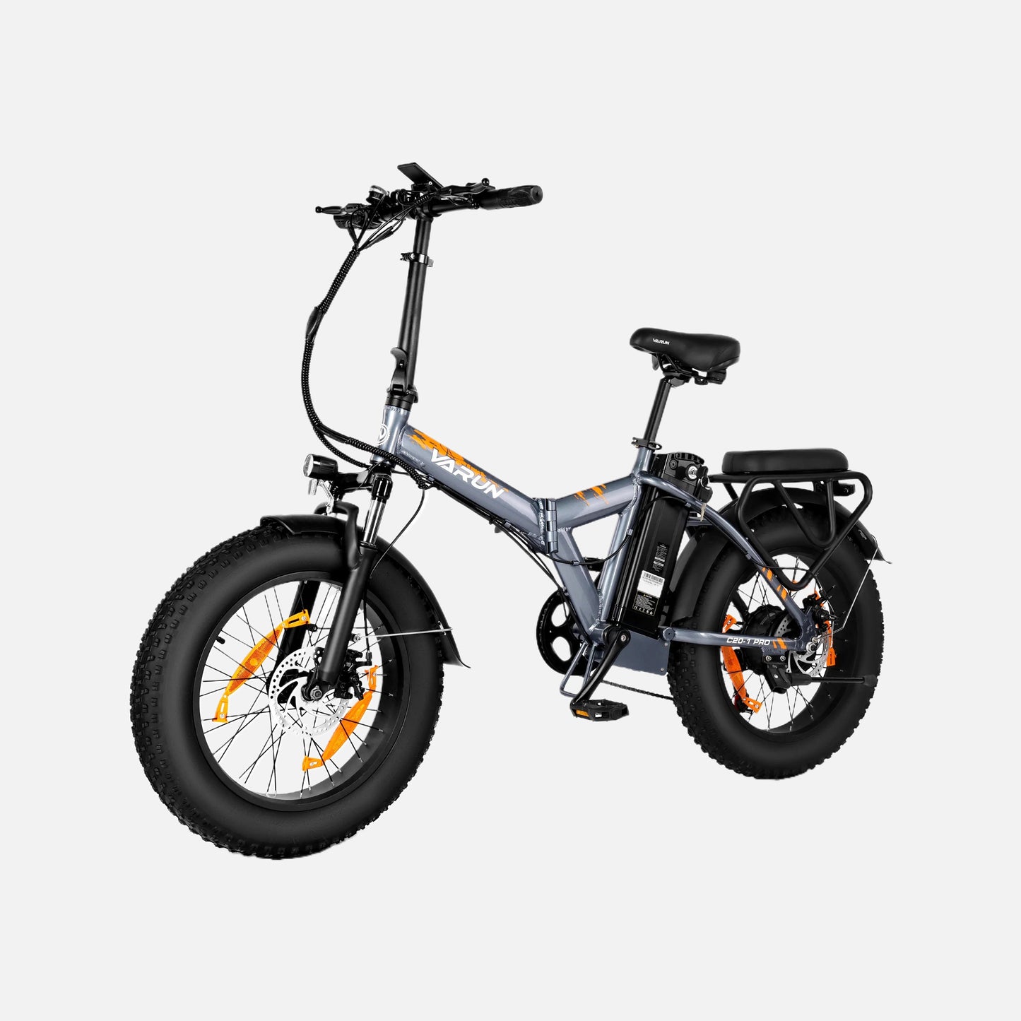Varun envoy pro 20" fat tire universal e-bike, top speed 15.5mph, 48v13ah battery, 250w motor, lcd meter