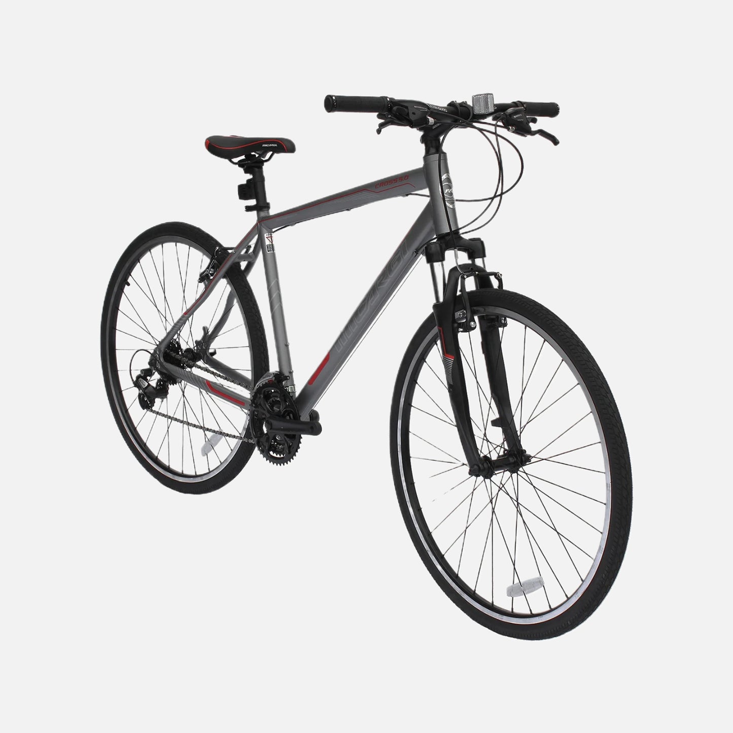 Micargi cross 5.0 700c hybrid road bike alloy v-brakes, 700cx38c tires, 6061 aluminum frame