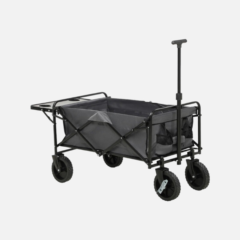 Aosom outsunny foldable wagon garden-Heavy Duty Folding Wagon-Weight Capacity: 220 lbs