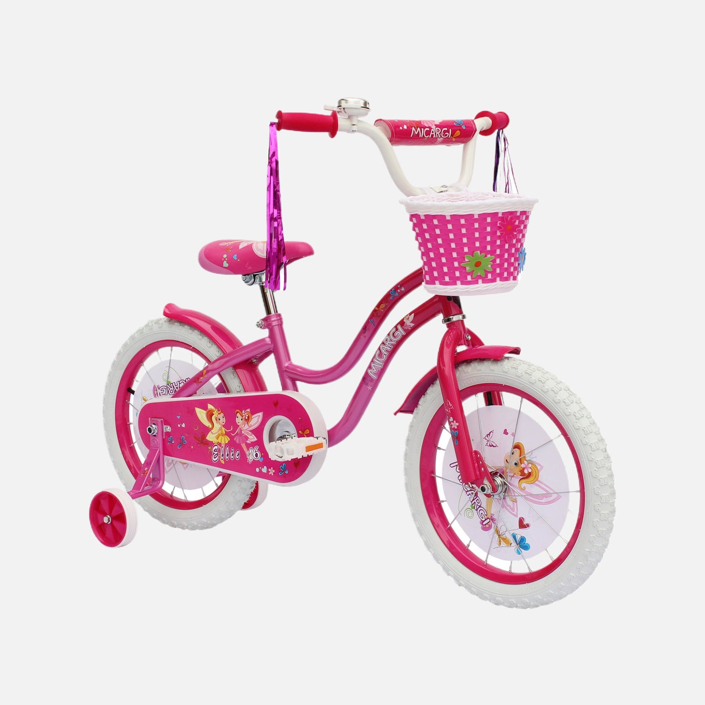 Micargi bicycles 20" ellie kids bike, 20″ cruiser hi-tensile steel frame,  20″ x 1.75″ white tires