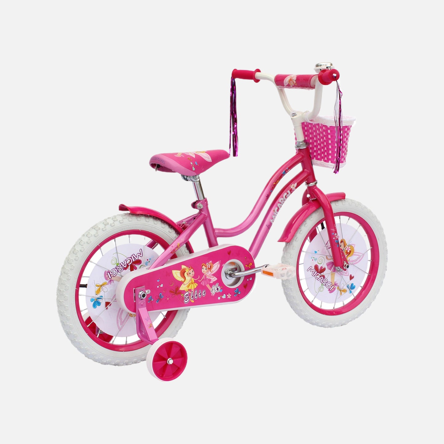 Micargi bicycles 20" ellie kids bike, 20″ cruiser hi-tensile steel frame,  20″ x 1.75″ white tires