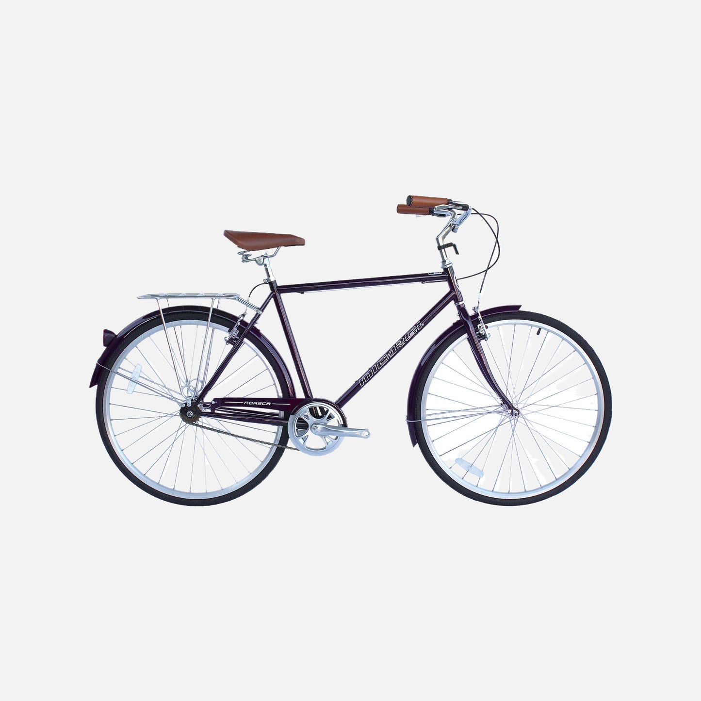 Micargi 700c roasca city bike, hi-ten steel frame, 700cx35c black tires