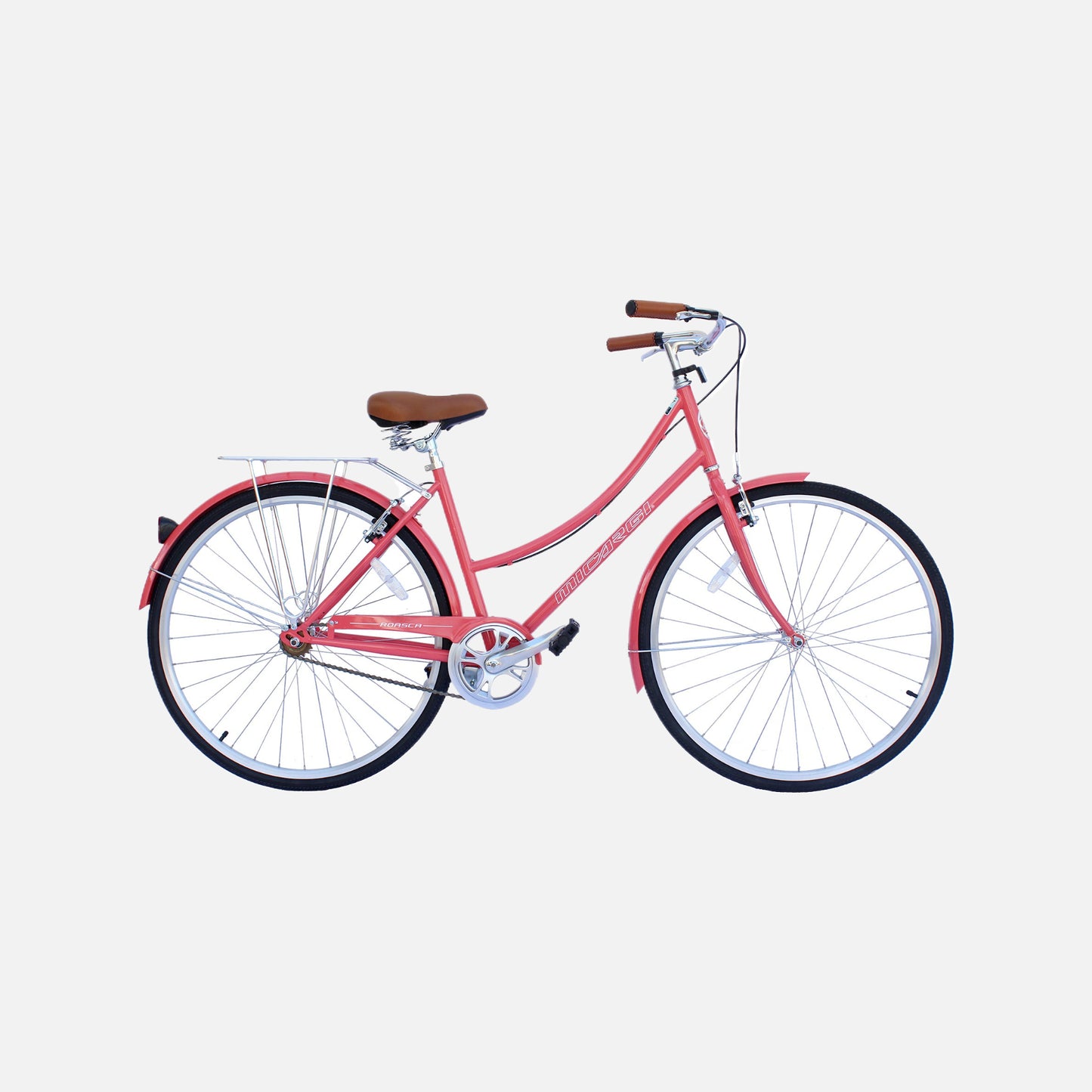 Micargi 700c roasca city bike, hi-ten steel frame, 700cx35c black tires