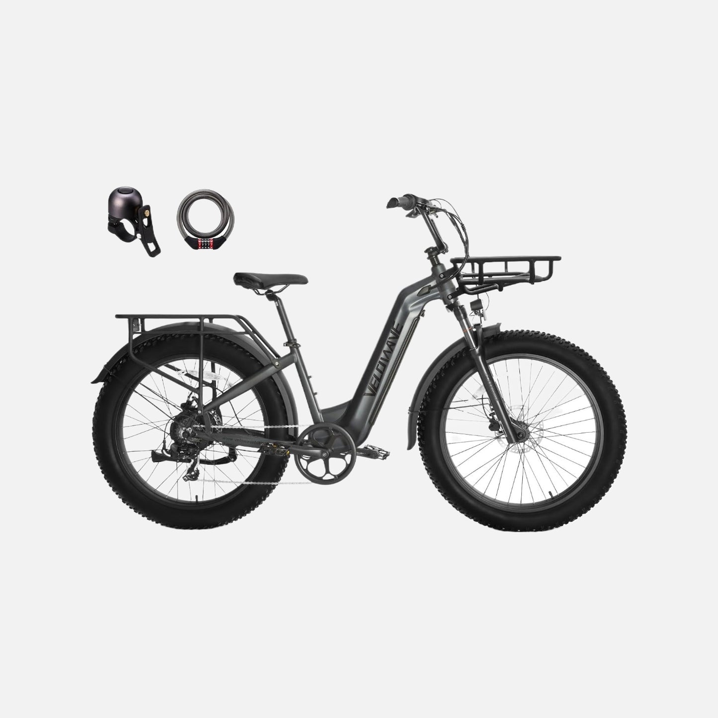 Velowave electric bike 26" fat tyre ebike for Adults with 750w brushless motor 48v top speed 28mph