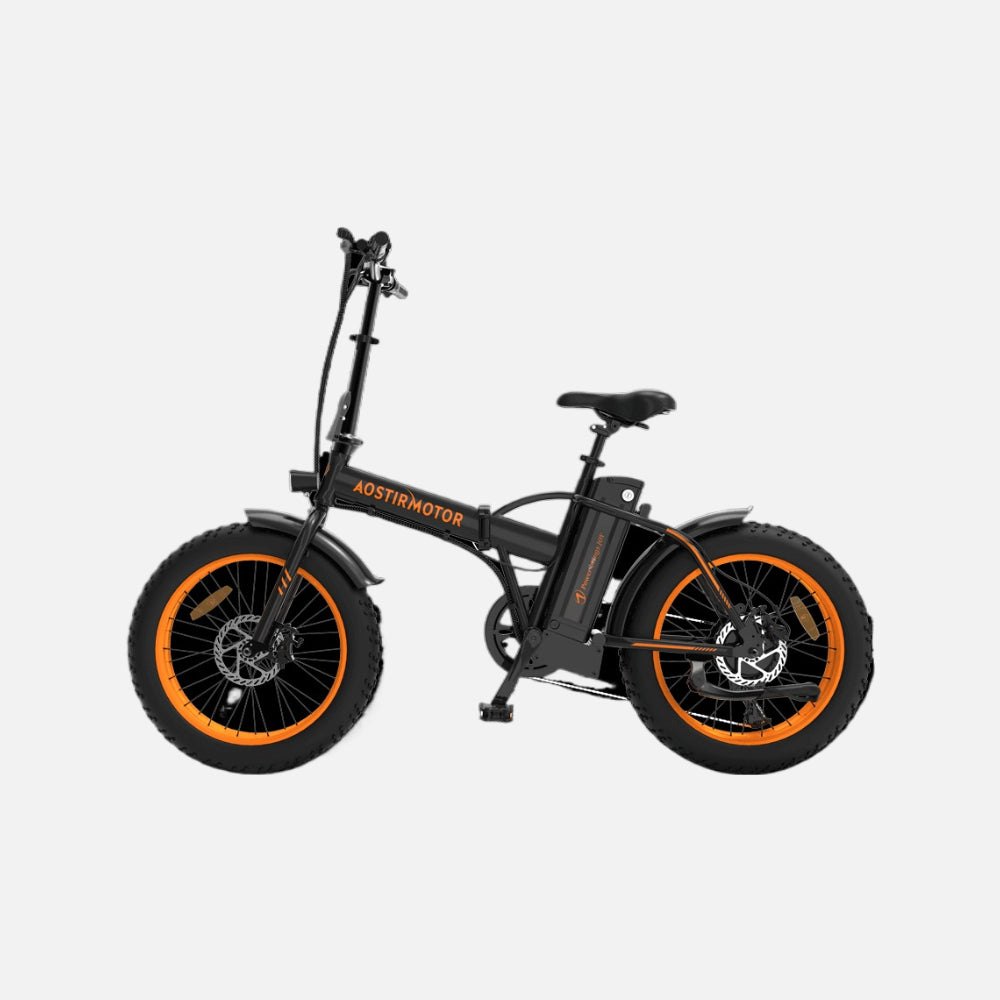 Aostirmotor fat tire folding electric bike a20 500w motor 25mph Top Speed  36V 13Ah removable lithium battery
